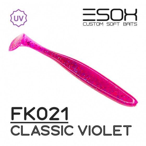 Мягкие силиконовые приманки для щуки Esox Sheasy 4.4"(115мм) 4 шт (FK021 Classic Violet) / Рыболовные #1