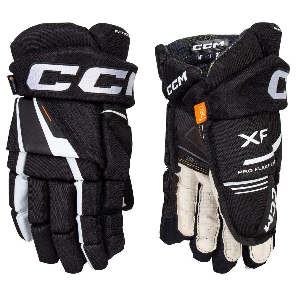 Перчатки хоккейные CCM TACKS XF SR (BLK/WHT 14") #1