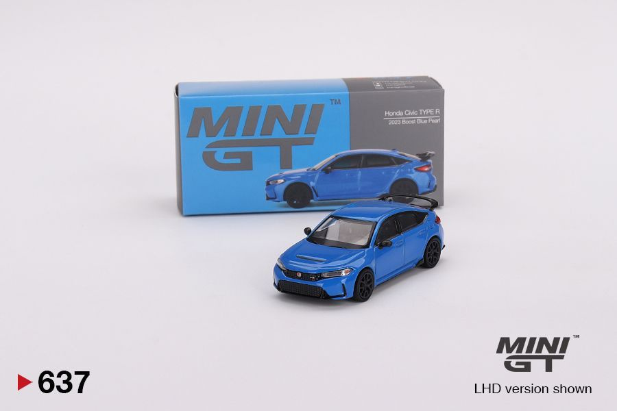 Коллекционная Premium машинка Mini GT Honda Civic Type R Boost Blue Pearl 2023 #637 (year 2023, MGT00637) #1