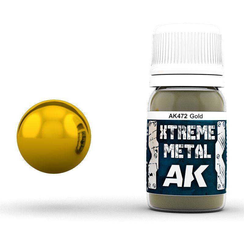 Краска металлик AK Interactive XTREME METAL GOLD 30ml #1