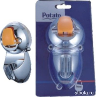 Держатель для душевой лейки POTATO T0011 на вакуумной присоске, Серебристый (50)  #1