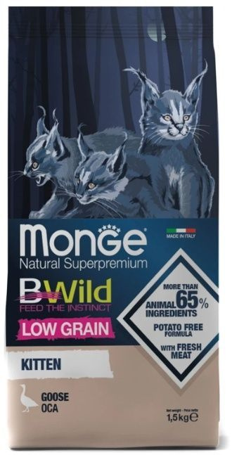 Корм Monge Bwild Kitten для котят гусятина 1.5 кг #1