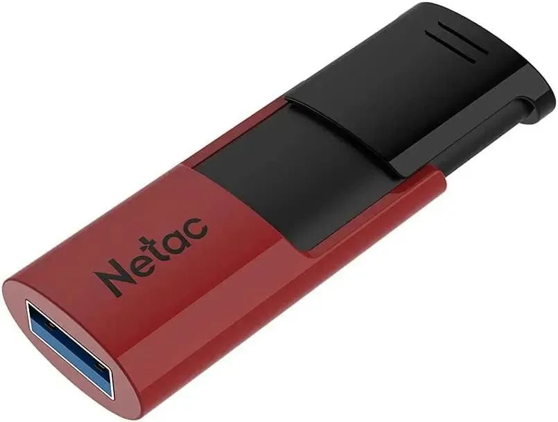 Флешка USB NETAC U182 128ГБ, USB3.0, красный и черный nt03u182n-128g-30re #1