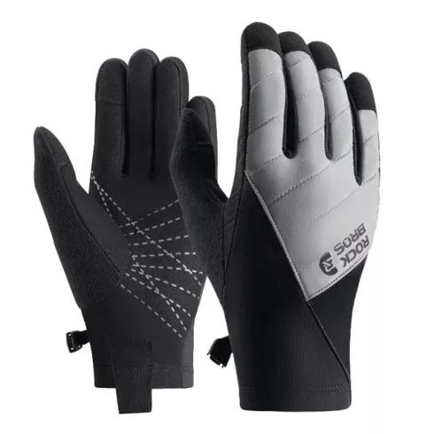 ПерчаткиROCKBROSEquatorр.XXLчерносерые.Длинныепальцы.Утепленные