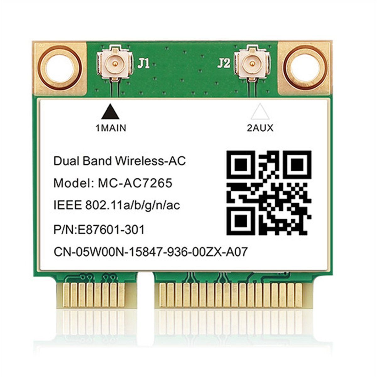 БеспроводнаяСетеваяКартаBluetooth4.2MiniPCI-EWi-FiMC-AC7265