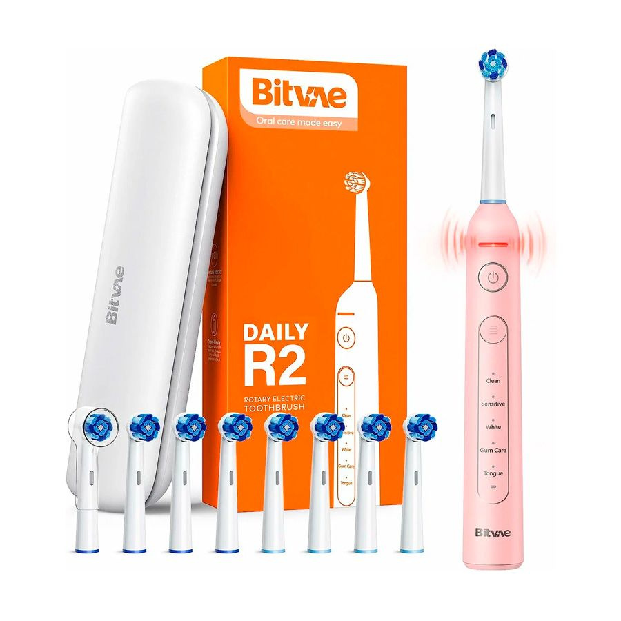 Электрическая зубная щетка Bitvae R2 Rotary E- Toothbrush (Футляр + 8 насадок + колпачок для насадок) #1