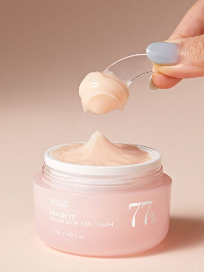 Смягчающий крем для лица с экстрактом персика и ниацинамидом ANUA Peach 77% Niacin Enriched Cream  #1
