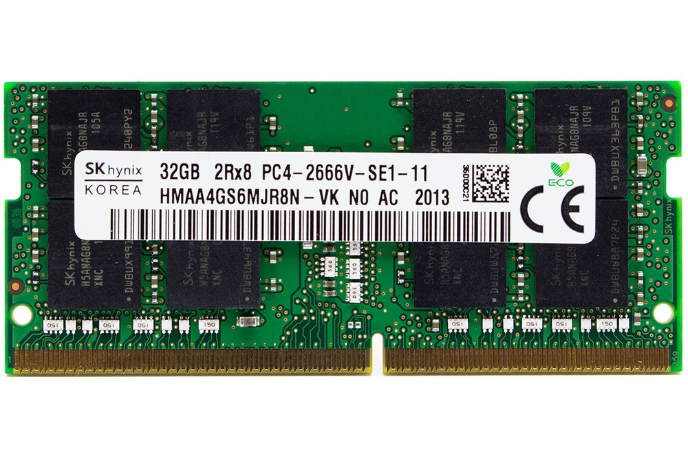 Hynix Оперативная память SODIMM DDR4 32GB PC21300 2666МГц Hynix HMAA4GS6MJR8N-VK 1x32 ГБ (HMAA4GS6MJR8N-VK) #1