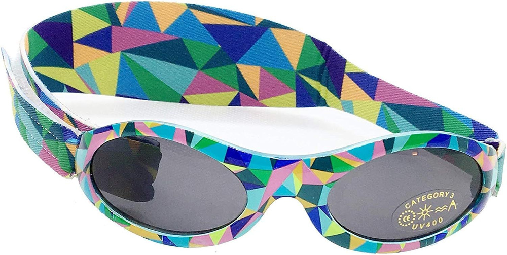 Солнцезащитные очки для детей 2-5 лет, без дужек, на резинке, цвет калейдоскоп  #1