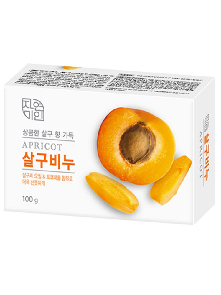 Mukunghwa / Восстанавливающее туалетное мыло с маслом абрикоса "Rich Apricot Soap" кусок 90 г  #1