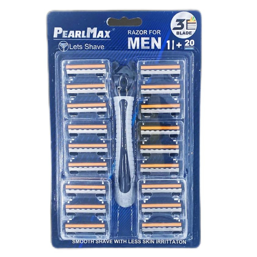 PEARLMAX Мужская бритва со сменными кассетами Lets Shave цвет: Синий, 1 шт  #1