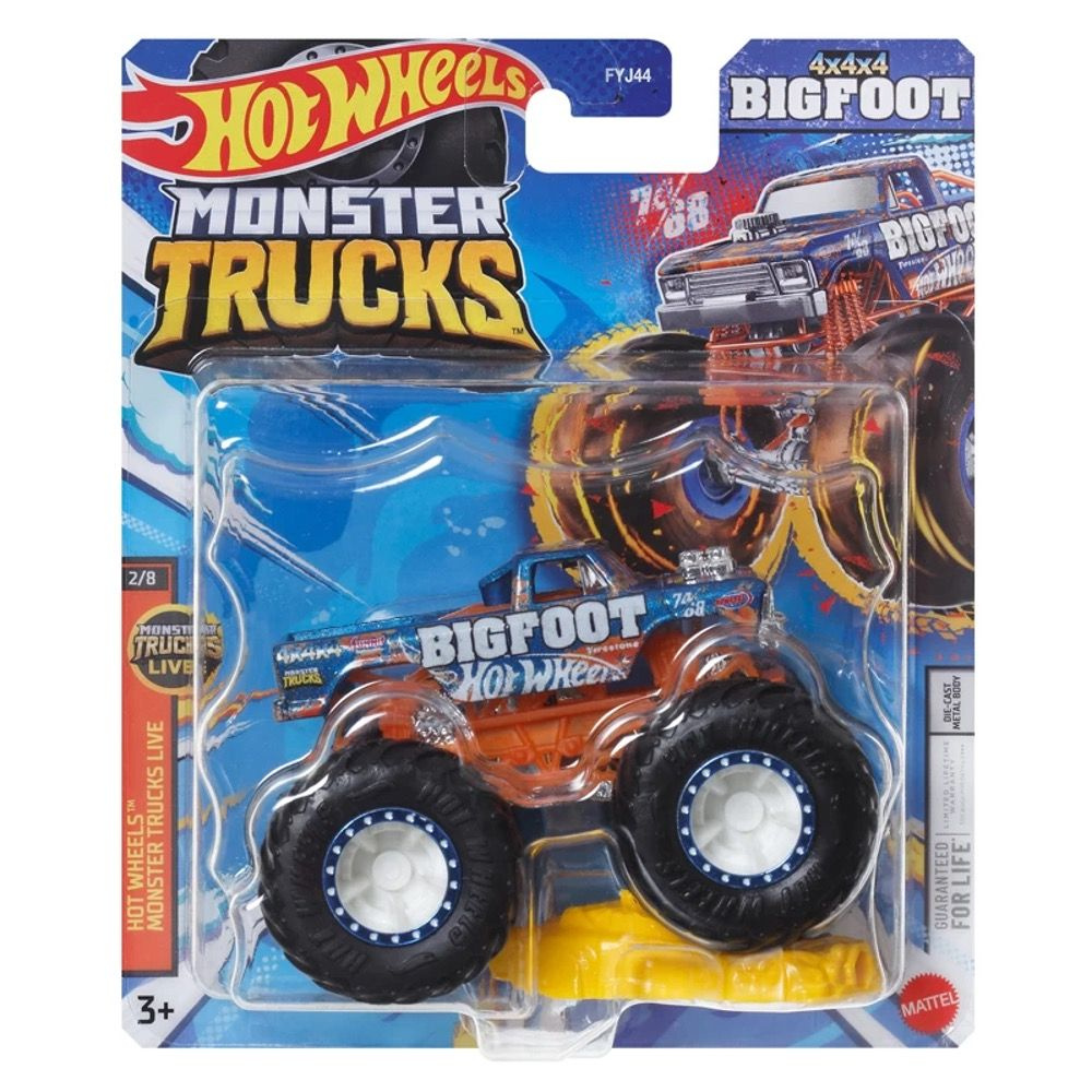 HWC65 Машинка металлическая игрушка Hot Wheels Monster Trucks Монстр трак коллекционная модель BIGFOOT #1