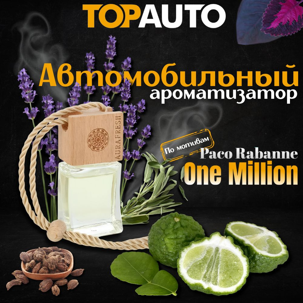 Ароматизатор для автомобиля жидкий автопарфюм аромат по мотивам Пако Рабан (PACO RABANNE-1 MILLION) отдушки #1