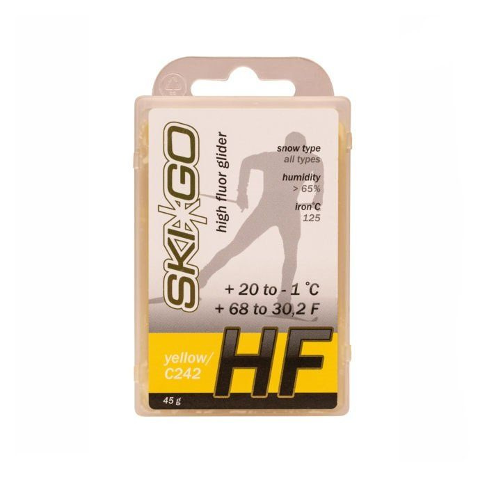 Парафин SKIGO HF Yellow (для всех типов снега) +20/-1 45 гр., #1