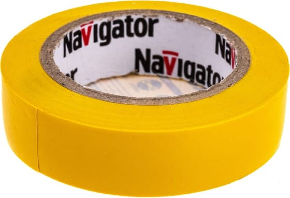 Изолента ПВХ Navigator / Навигатор NIT-B15-10/Y 0.13х15мм, желтая 10м, 71231 / защитная лента  #1