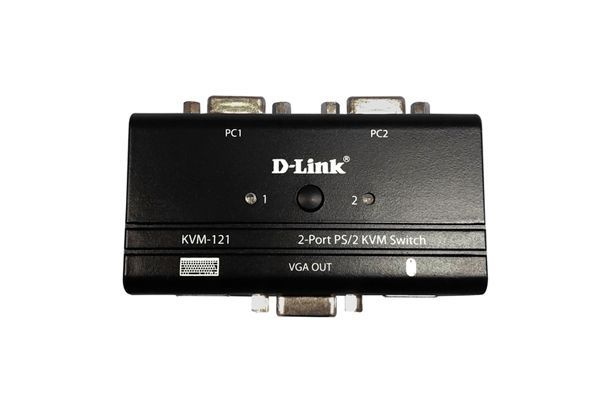 2-портовый KVM-переключатель D-Link с портами VGA и PS/2 (DL-KVM-121/B1A)  #1