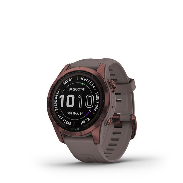 Garmin Умные часы FENIX 7S Sapphire solar dark bronze gold #1