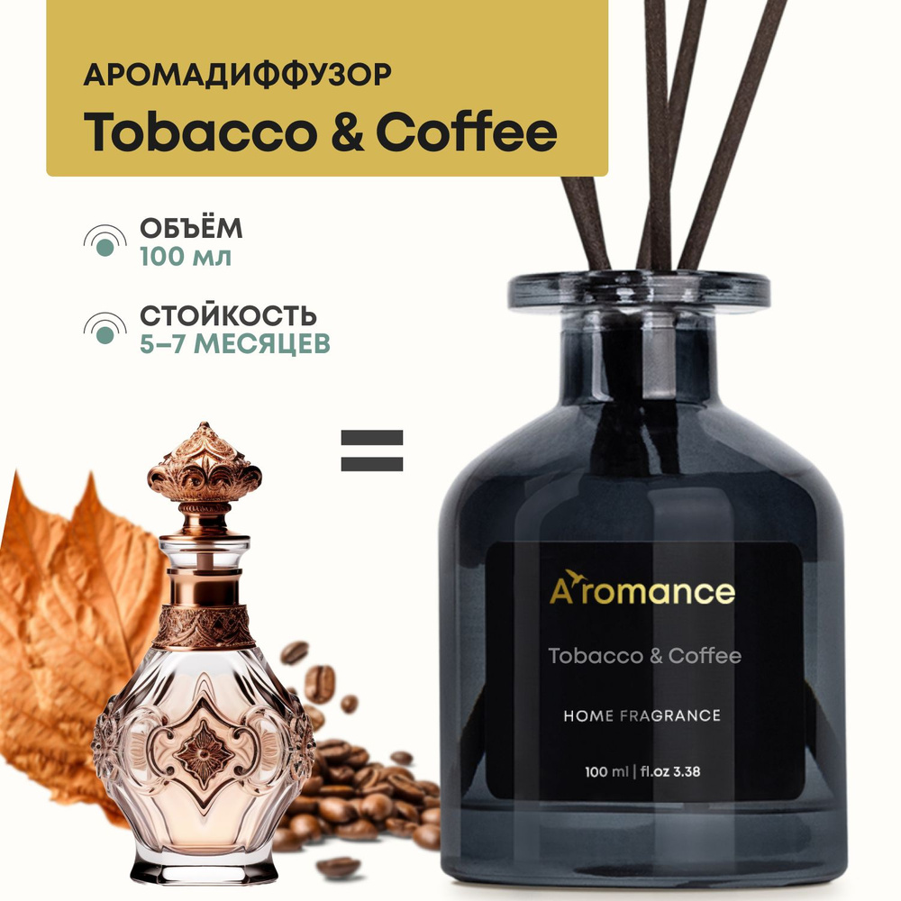 Ароматизатор для дома парфюм аромат диффузор с палочками Tobacco & Coffee 100 мл  #1