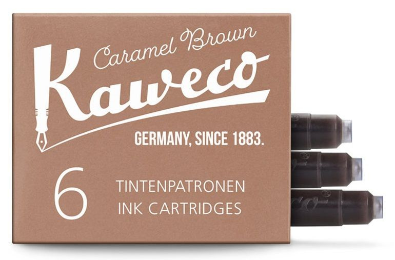 Набор картриджей для перьевой ручки KAWECO Caramel Brown 6 шт. в картонной упаковке  #1