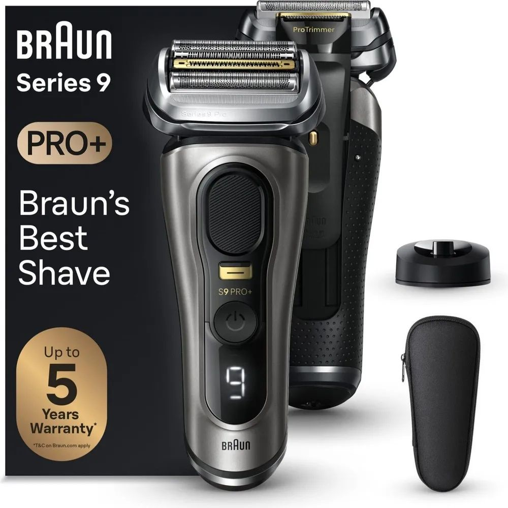 Бритва для мужчин электрическая Braun Series 9 Pro+ 9515s Grey, сеточная, для сухого и влажного бритья, #1