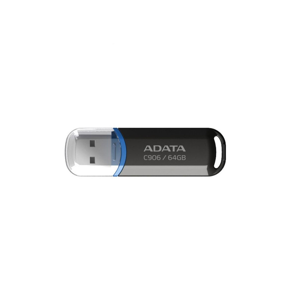 ADATA USB-флеш-накопитель Флешка usb Classic C906 64 GB Black 64 ГБ, черный, голубой  #1