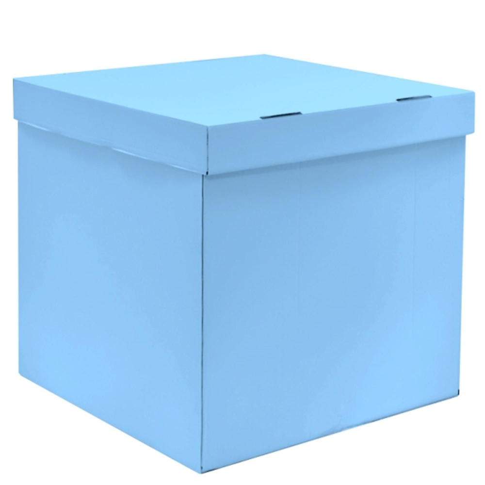 Коробка для воздушных шаров Голубая 60 х 60 х 60 см #1