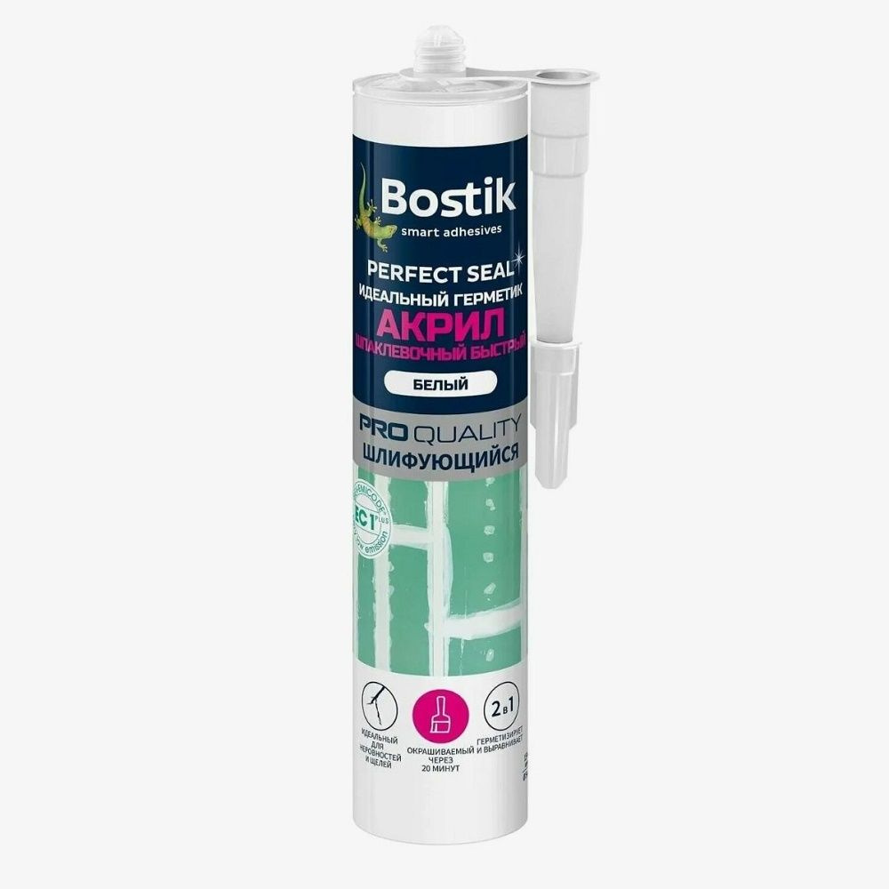 Герметик акриловый Bostik Perfect Seal Шпаклевочный быстрый белый (280мл)  #1