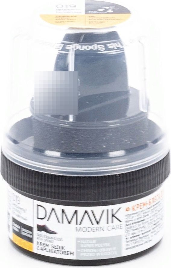 Крем-блеск для кожаной обуви Damavik / Дамавик, бесцветный, банка с губкой 50мл  #1