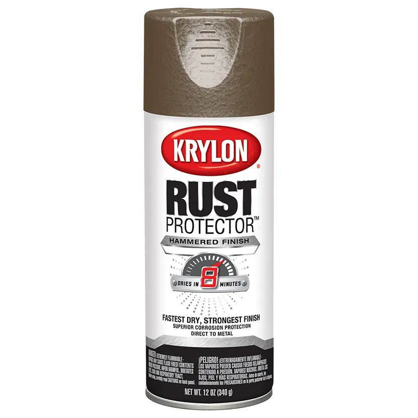 Krylon Аэрозольная краска KRYLON RUST PROTECTOR HAMMERED FINISH эмаль по ржавчине молотковая Фактурная, #1