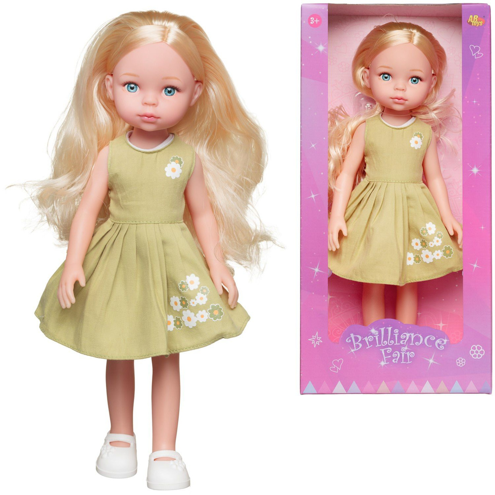Кукла ABtoys "Времена года", 33 см, в салатовом платье, в коробке  #1