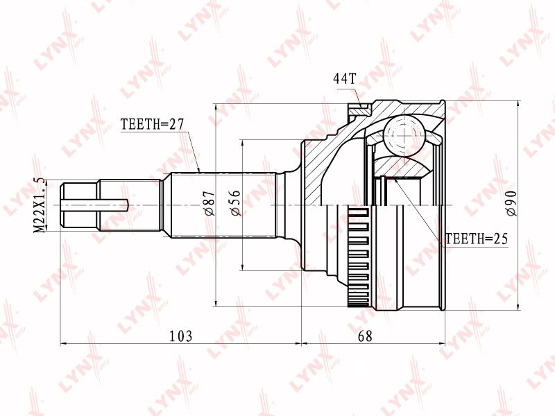 LYNXauto ШРУС наружный, арт. CO5718A, 1 шт. #1