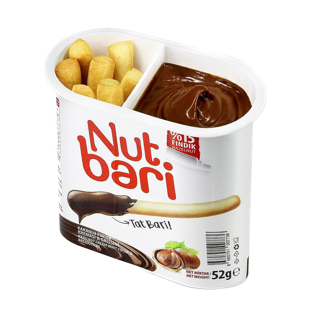 Набор "Nut Bari": паста из фундука и какао с хлебными палочками, 52 г  #1