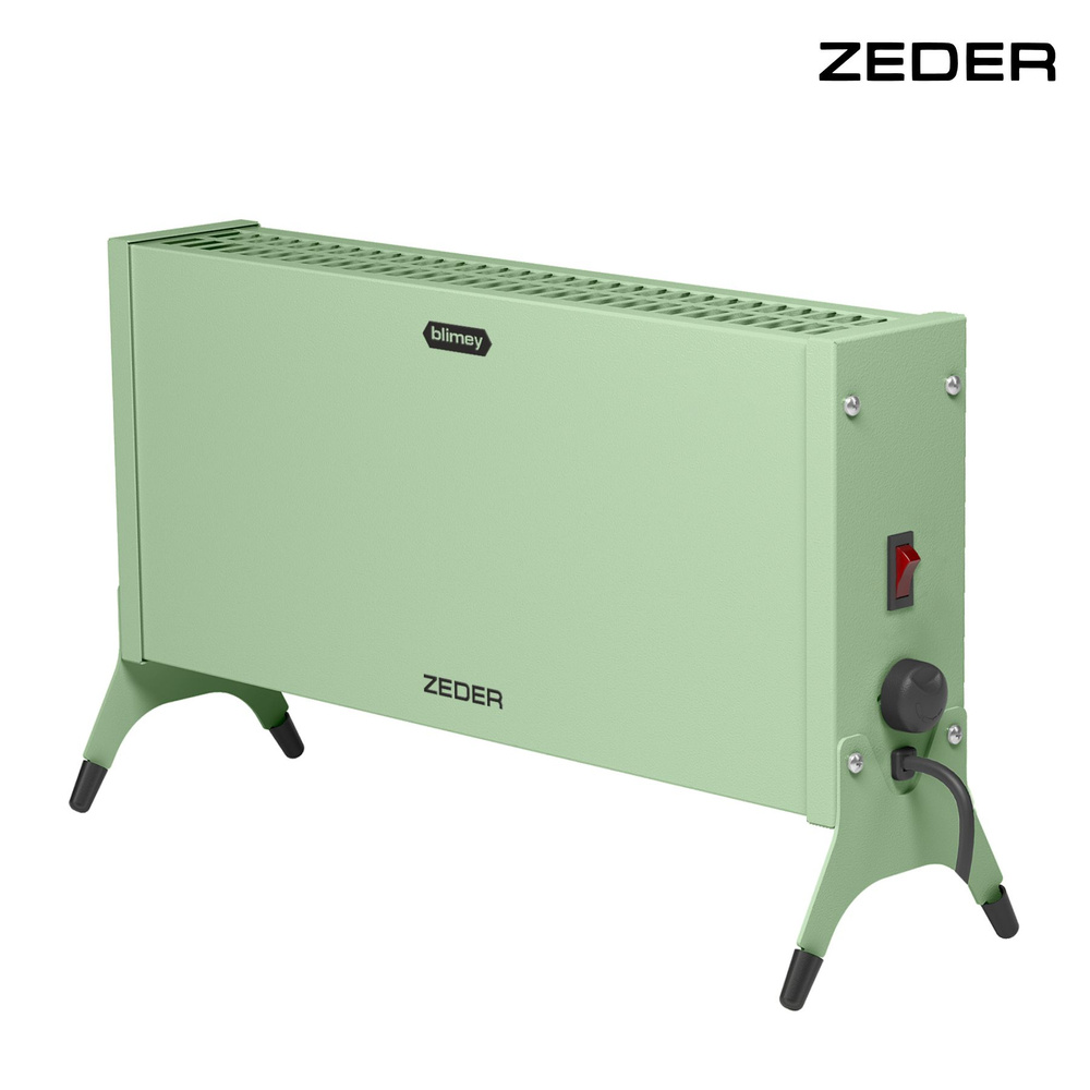 Конвектор электрический ZEDER 10MX-12 GREEN, серия Blimey. Механическое управление  #1