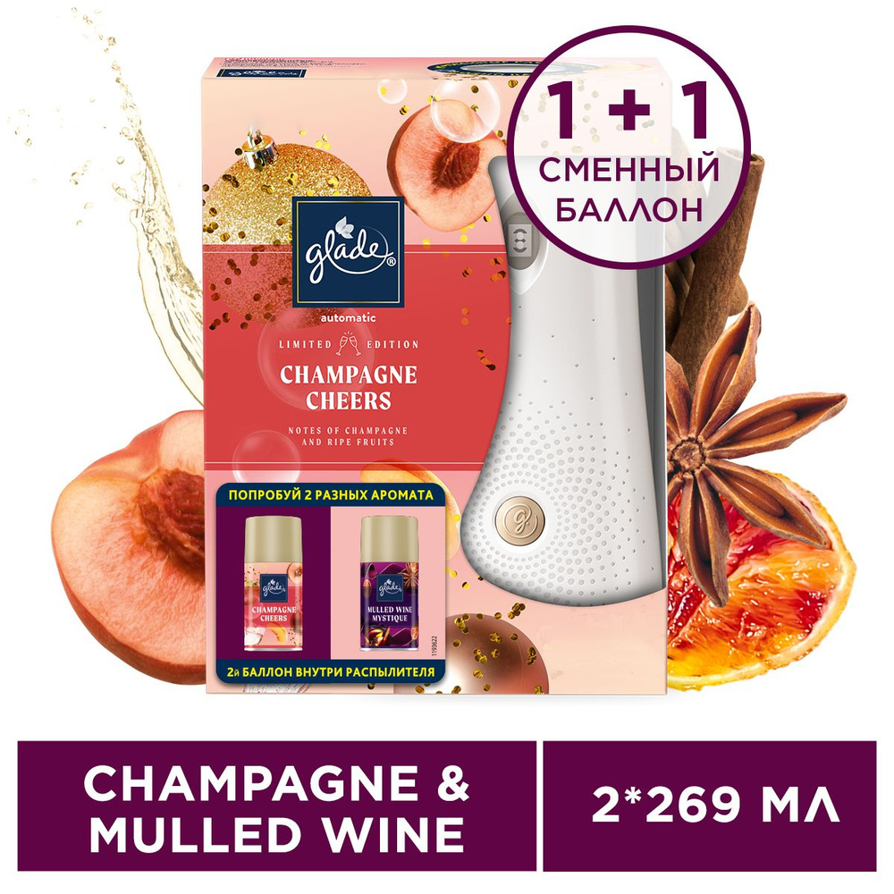 Автоматический основной блок Champagne Cheers & Mulled wine, комплект c 2 сменными баллонами, 269 мл #1