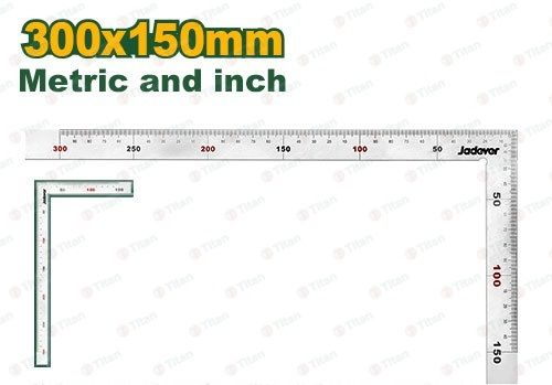 JADEVER Линейка/угольник 300мм х 150мм, Металл #1