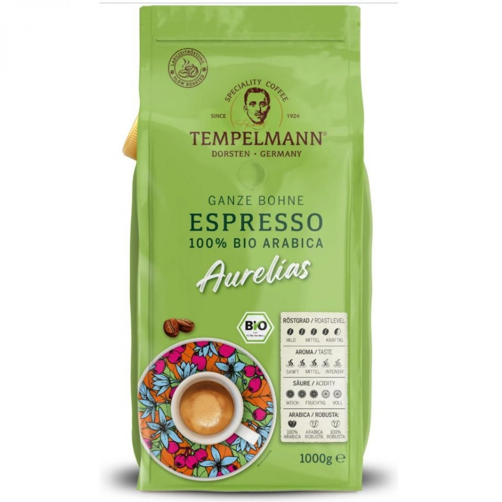 Кофе в зернах Tempelmann Espresso Aurelias, арабика, 1 кг #1