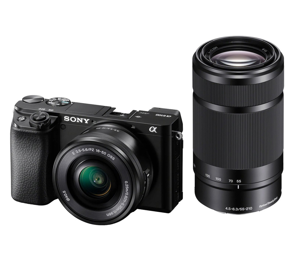 Беззеркальный фотоаппарат Sony a6400 Kit 16-50mm + 55-210mm, черный #1
