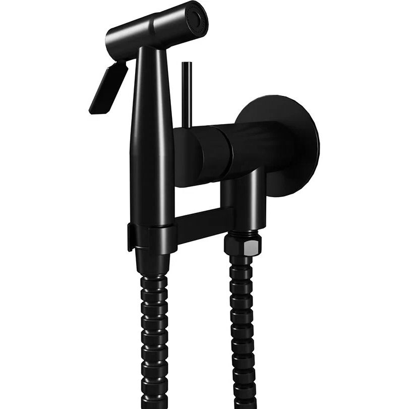 Гигиенический ручной душ (Шаттаф) Paini Isola с настенным держателем, черный брашированный ISPZ442  #1