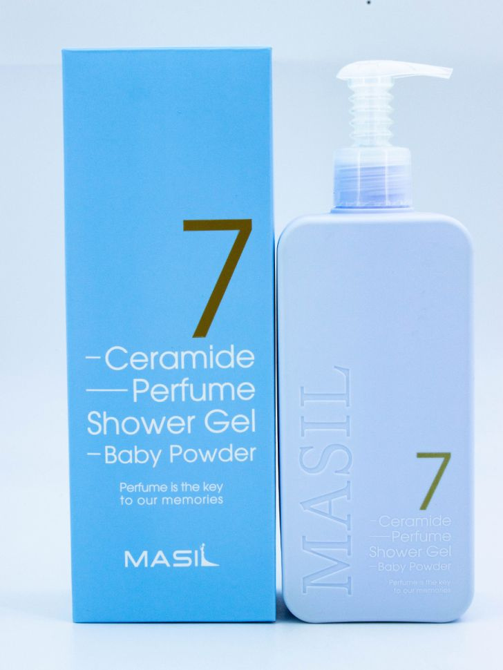 Masil Гель для душа 7 ceramide perfume shower gel (baby powder) аромат детской присыпки, 500 мл  #1