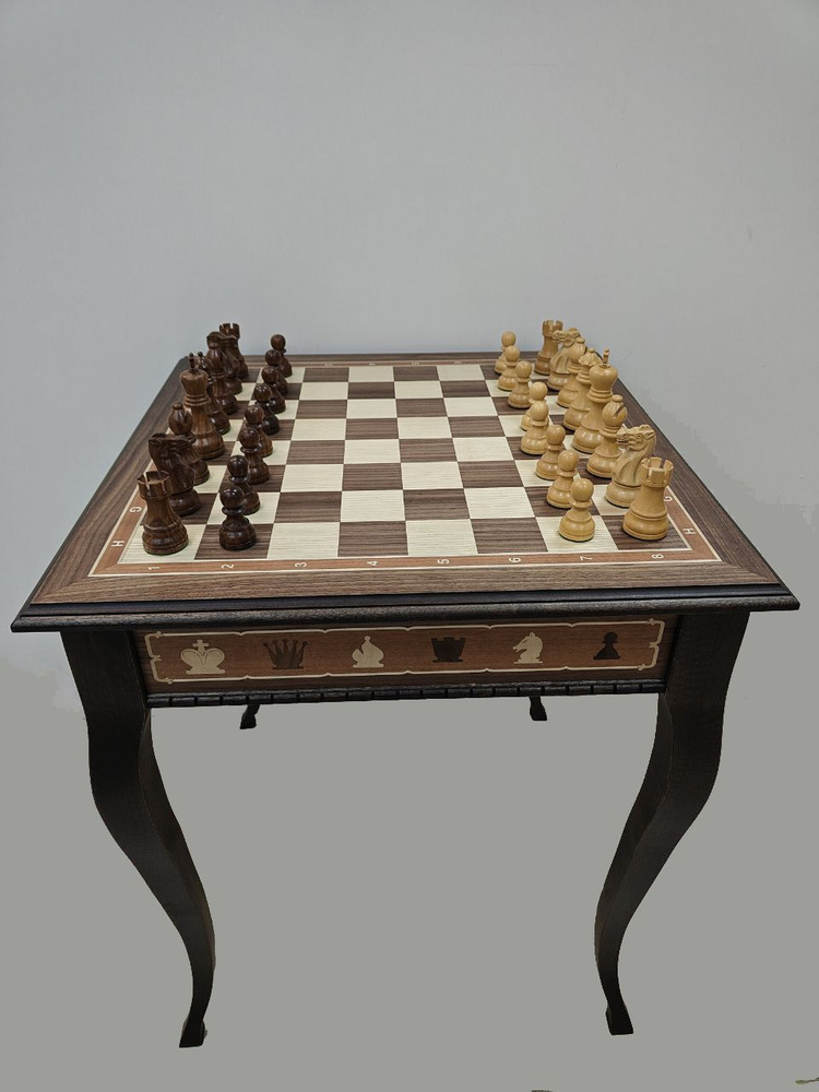 Шахматный стол подарочный из американского ореха и кавказского граба  #1