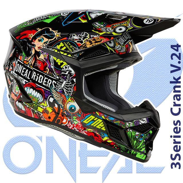 Шлем кроссовый O'NEAL 3Series Crank V.24 L(59-60) матовый разноцветный  #1