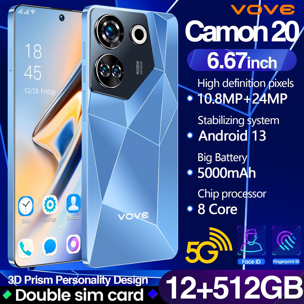 Смартфон Ультратонкий новый мобильный телефон Camon 20 Смартфон Dual SIM Dual Standby Ультранизкая цена #1