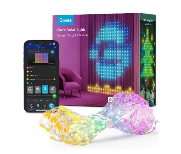 Govee Умная светодиодная лента Умная светодиодная штора WiFi RGB Smart LED, 520 светодиодов, RGB свет, #1