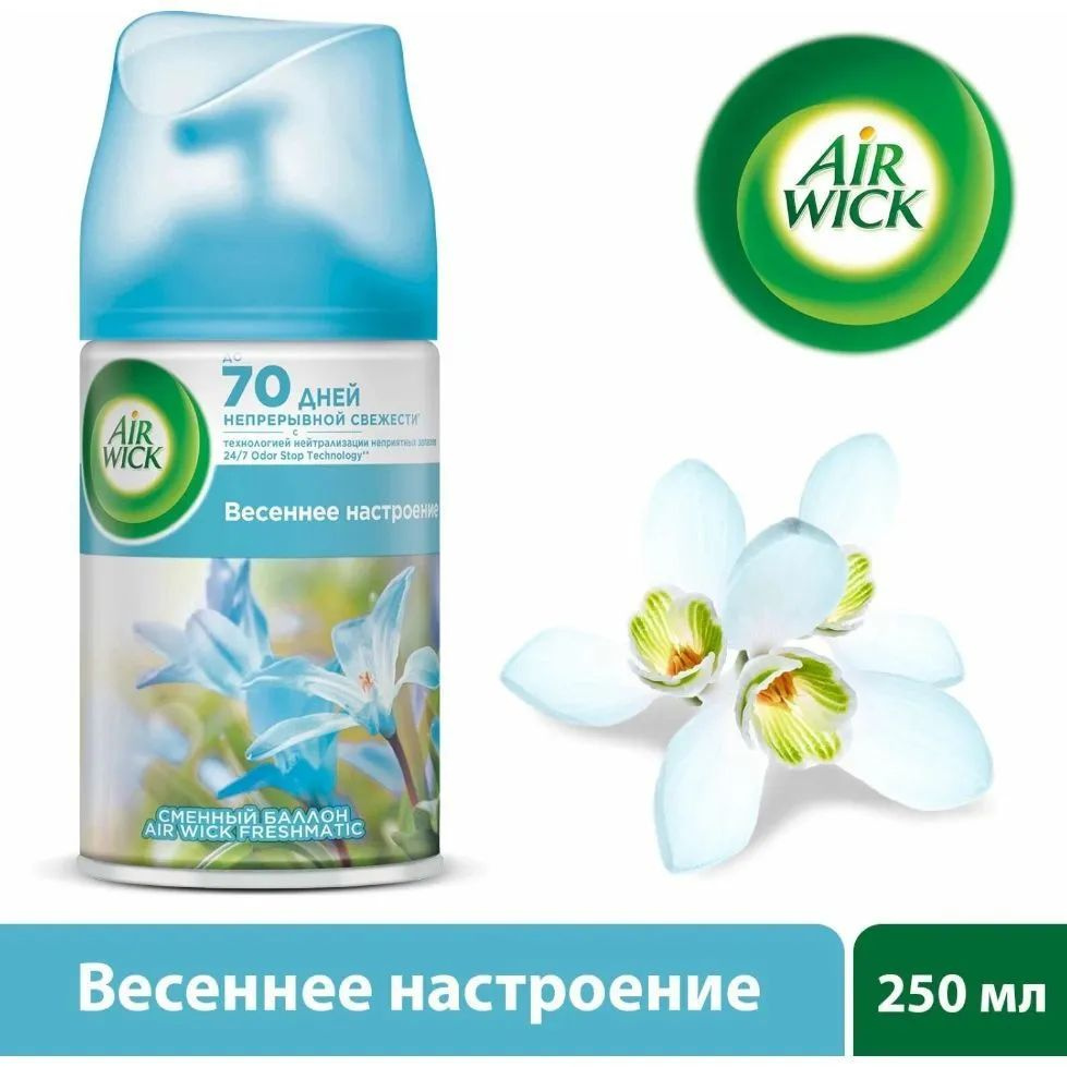 Ароматический освежитель воздуха AirWick Весеннее настроение, сменный баллон 250 мл  #1