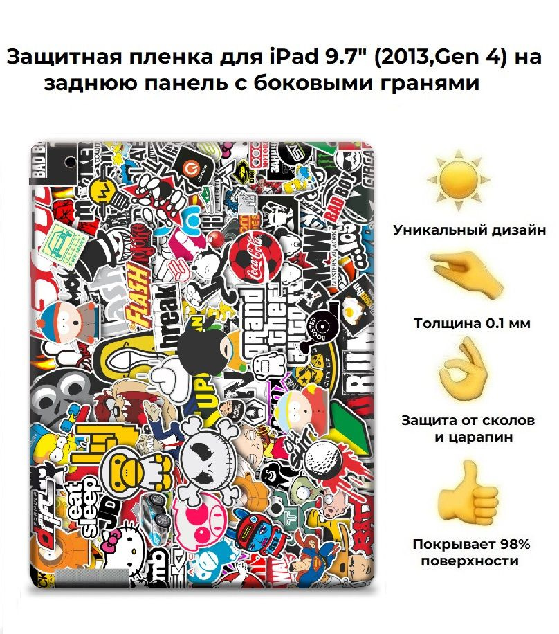 Защитная пленка для планшета Apple IPad 9.7 (2013) /чехол наклейка на iPad (4-го поколения, 2013 г.) #1