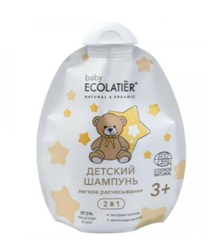 Ecolatier Шампунь детский 2в1, Легкое расчесывание, baby 3+, 250мл.  #1