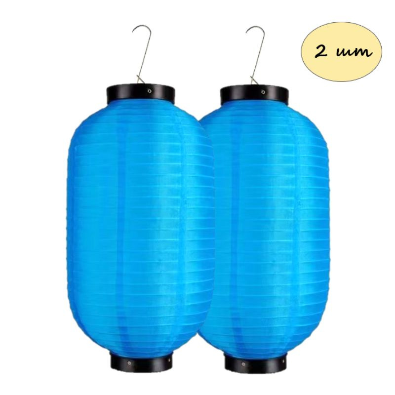 Комплект Китайские фонари Цилиндры 30х55см 2шт, синий #1