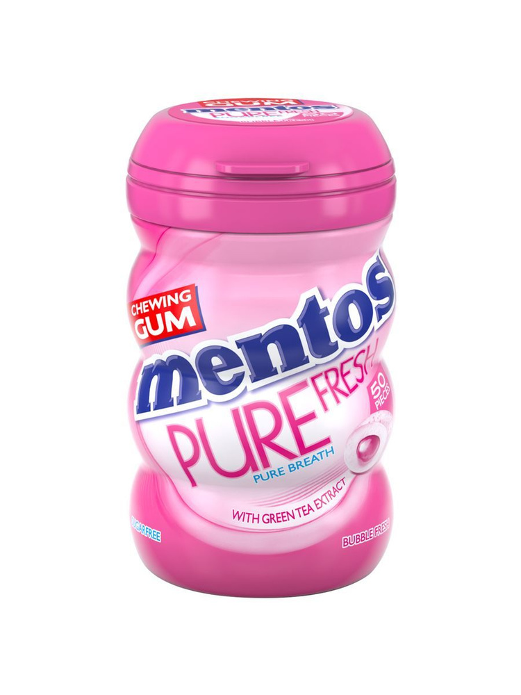 Жевательная резинка Mentos Pure Fresh Баббл / Ментос Пюр Фреш Бабл Гам 100гр (Великобритания)  #1