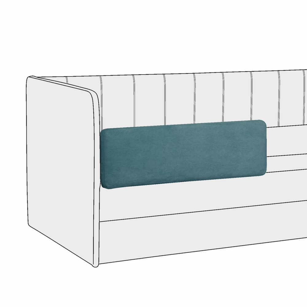 Бортик безопасности для кровати-дивана Crecker, съемный, лазурно-голубой  #1