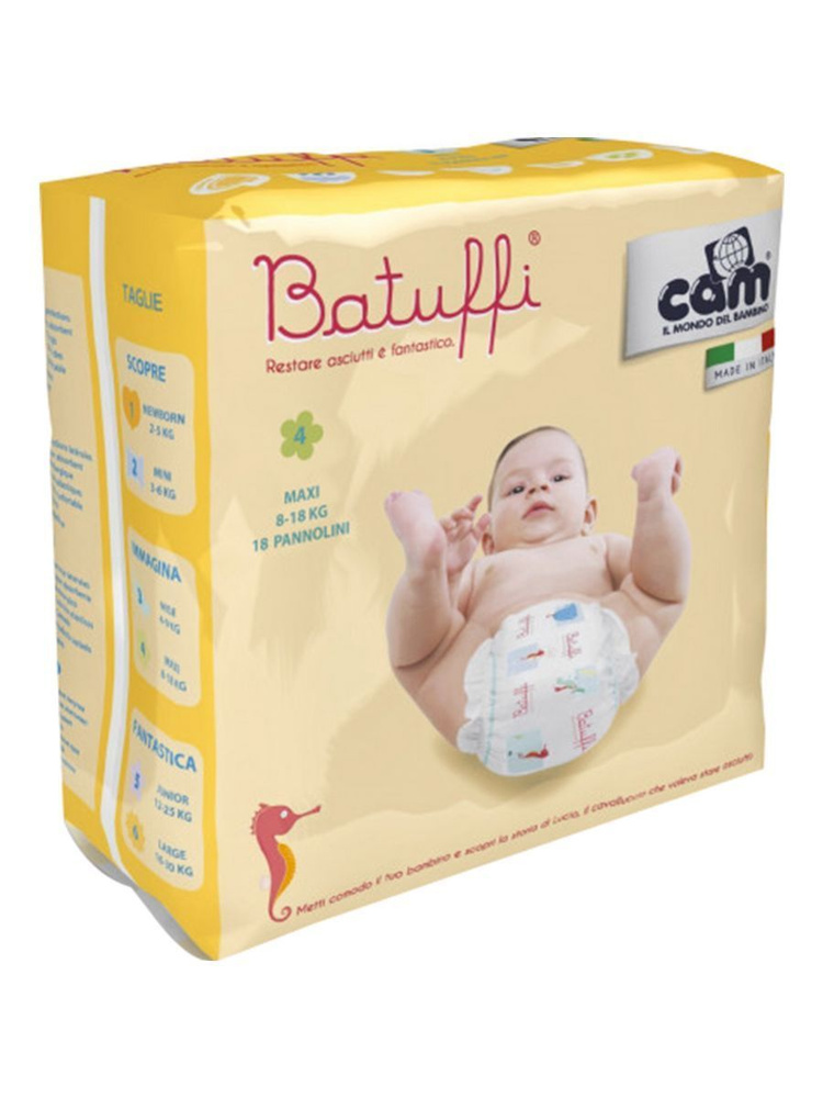 Подгузники детские Pannolino Batuffi, 4, 8-18 кг, 18 шт #1
